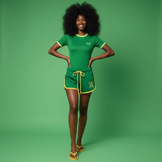 Short Bordado Brasil