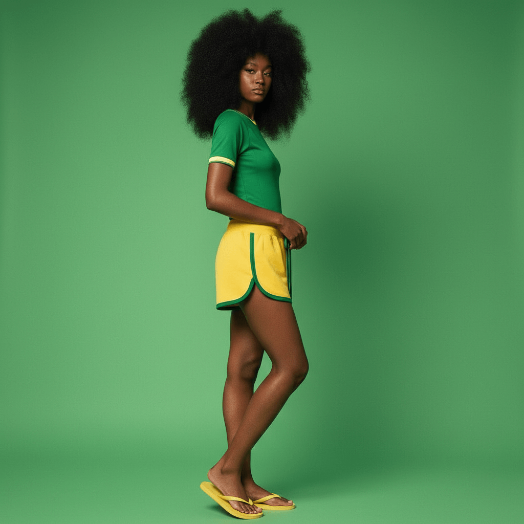 Short Bordado Brasil