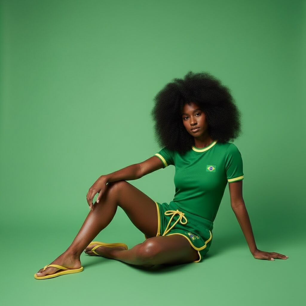 Short Bordado Brasil